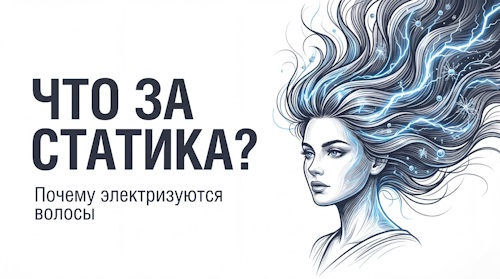 Что за статика? Почему электризуются волосы и как решить эту проблему - автор Богданова Юлия Андреевна