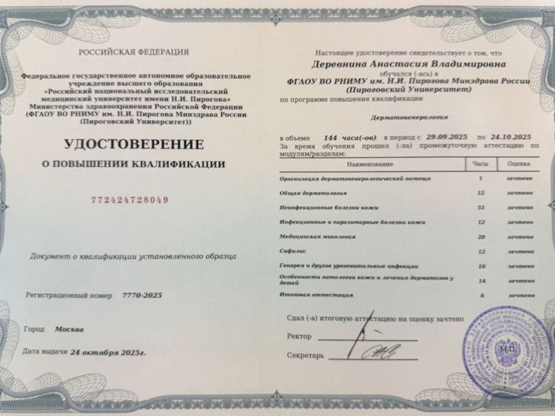 Деревнина Анастасия Владимировна