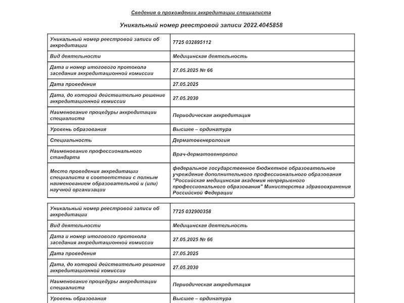 Хрисанова Юлия Анатольевна