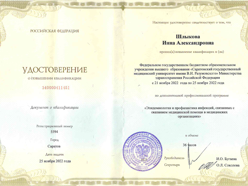 Шлыкова Инна Александровна