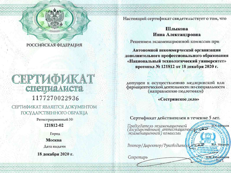 Шлыкова Инна Александровна