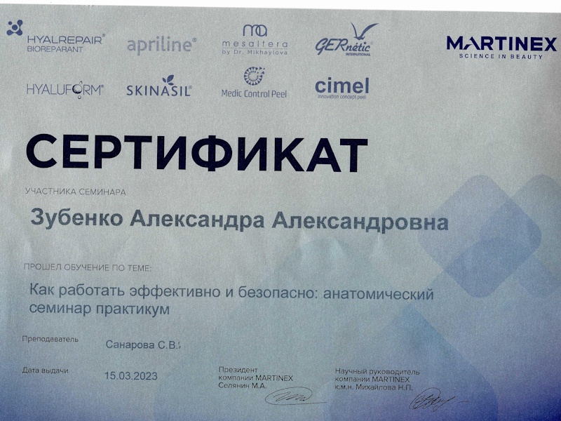 Зубенко Александра Александровна