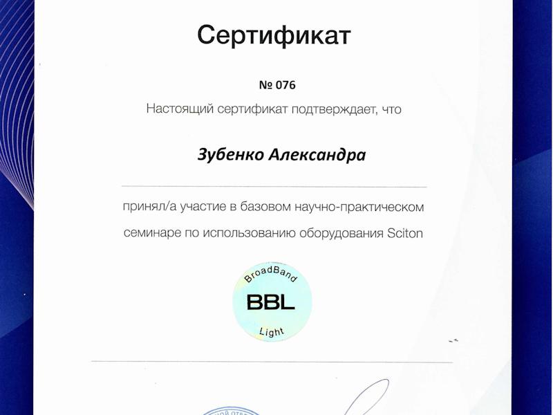 Зубенко Александра Александровна