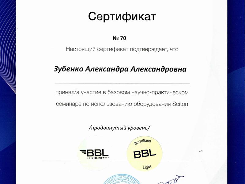 Зубенко Александра Александровна