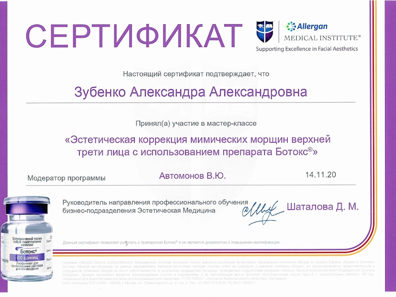 Зубенко Александра Александровна