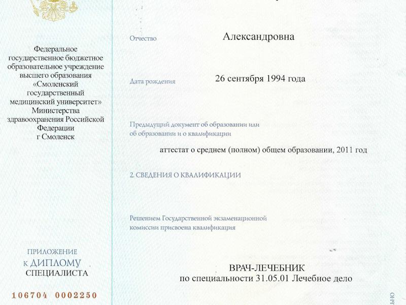 Зубенко Александра Александровна
