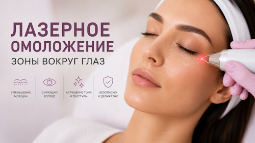Лазерное омоложение век и зоны вокруг глаз - цена, рекомендации, этапы лечения